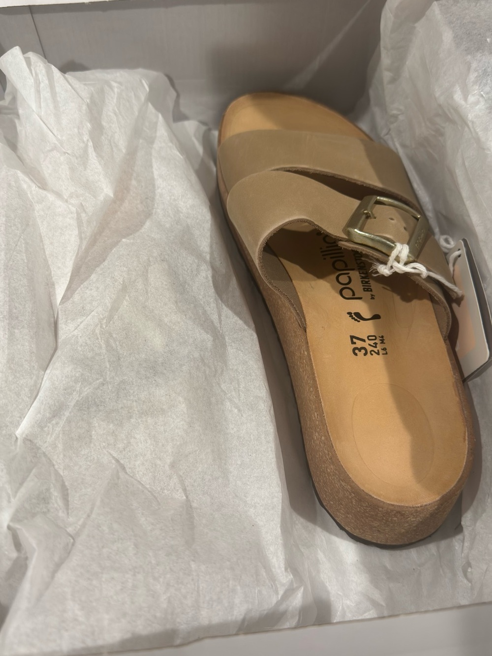 Birkenstock Papillio Almina Suede Sandals in Sandcastle - Picture 4 of 8